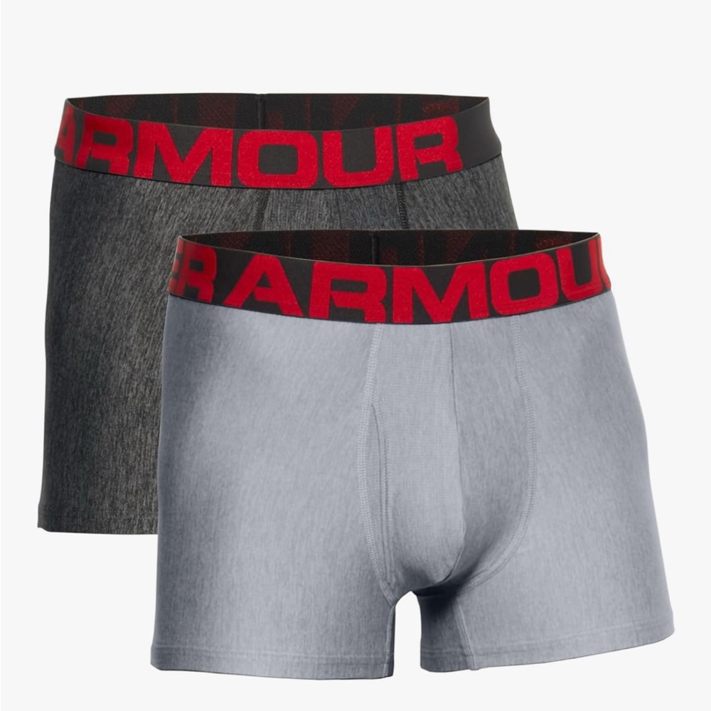 Under Armour Men's Boxer Briefs - Gray and Black Sz 5XL